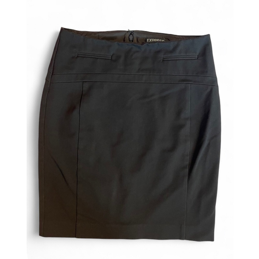 Express Black High Waisted Pencil Skirt Size 0 Office Professional Career Wear